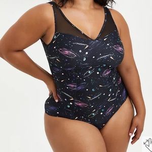 GALAXY V-NECK ACTIVE SWIM ONE PIECE